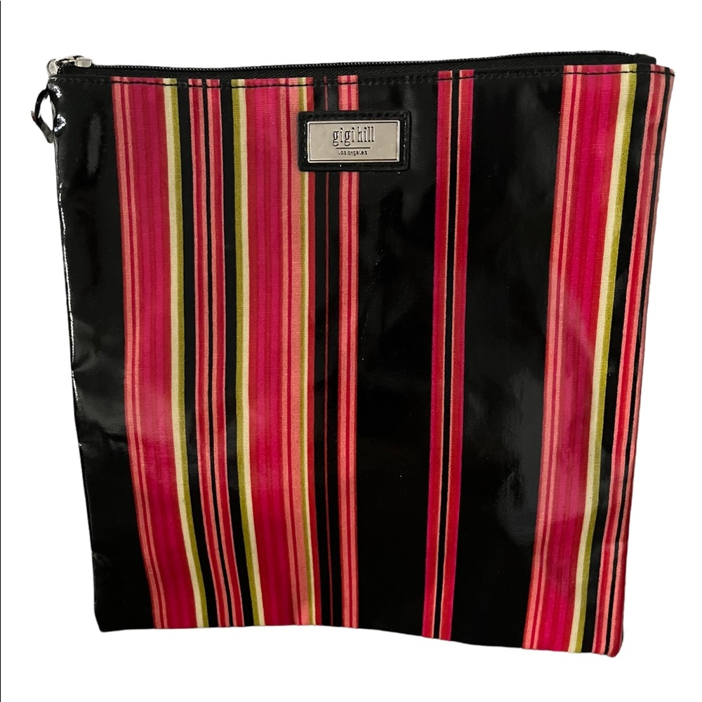 Gigi Hill Patent Striped Pouch/Tablet Case